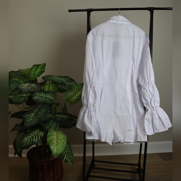 Button Up Shirt Style Romper - Picture 6 of 9